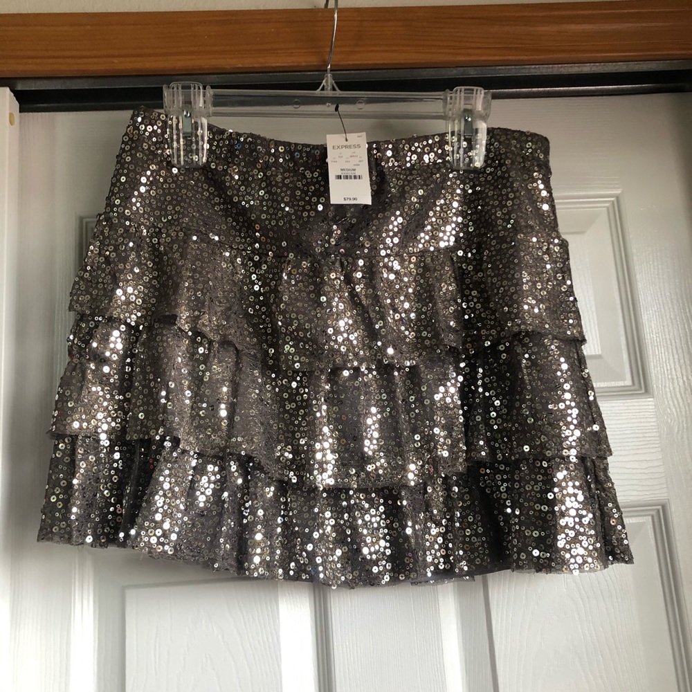 NWT Sparkle Glitter Express Party Skirt Size M